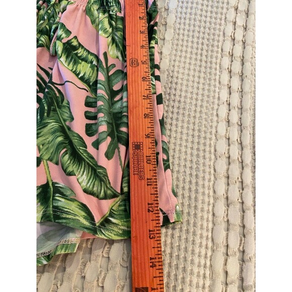 P.S. Kate Pink w/ Tropical Flowers Womens Sleep Shorts Size? Small Elastic Waist - Picture 7 of 7